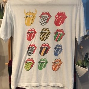 Free People faded graphic Rolling Stones tee